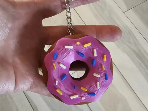 Accesorio para sujetar ligas de cabello: Donut Hair Tie Holder Keychain — referencia de MakerWorld