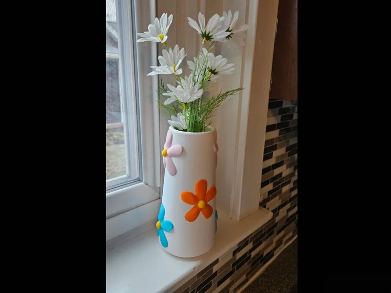 Pastel Flowers Vase