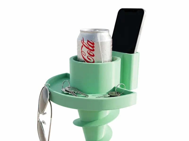 Beach Organizer - Cup, Phone, & Key Holder