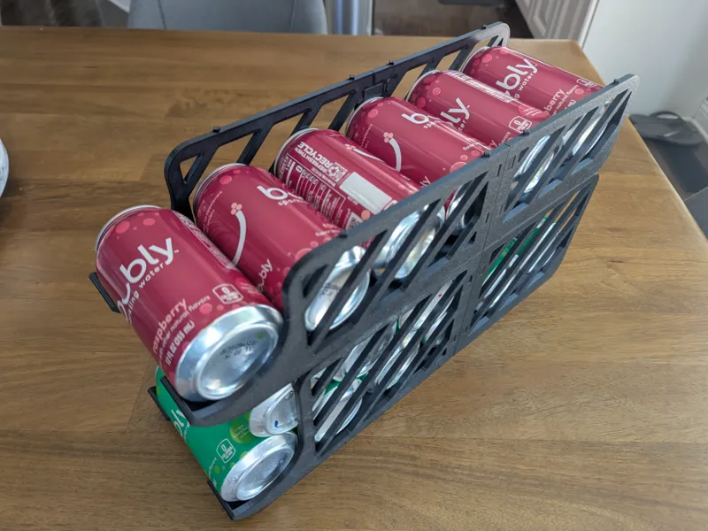 Stackable soda can organizer