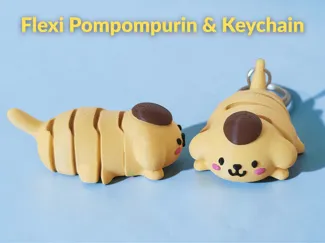 Flexi Pompompurin & Keychain