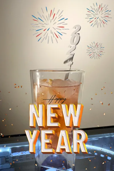 Touillette de cocktail Nouvel An