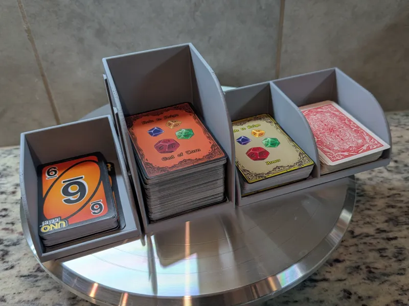 Playing Card Holder Modular Sections One Two Three