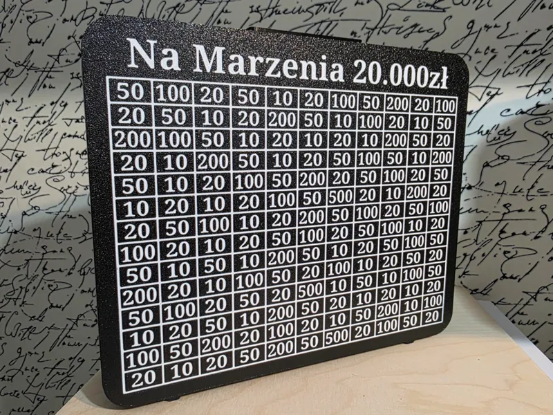 Piggy bank with a crossword puzzle 20,000 PLN