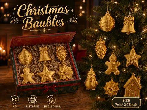 Letrero o emblema decorativo: Christmas Baubles – Part 3 — referencia de MakerWorld