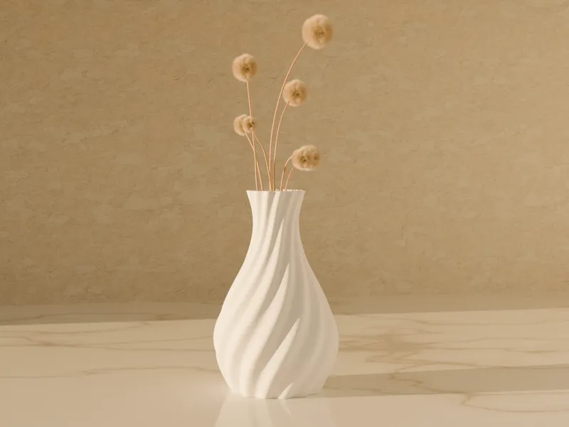 Tall Vase with Smooth Edges