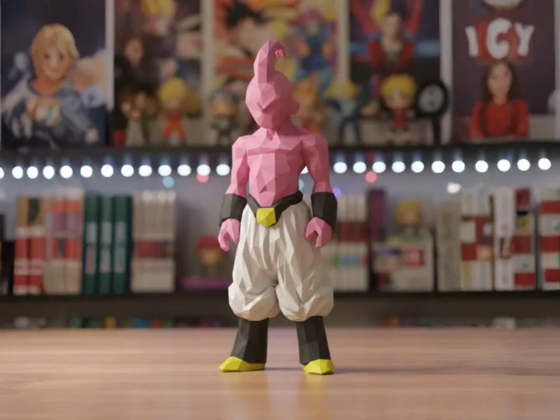 Majin Bu Low Poly Figure