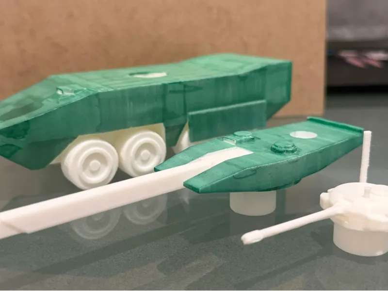 8 Wheeled Armored Car Chassis and 2 Turrets
