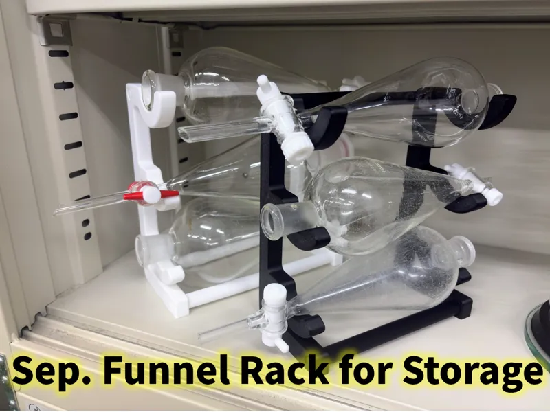 Separatory Funnel Rack for Lab Storage