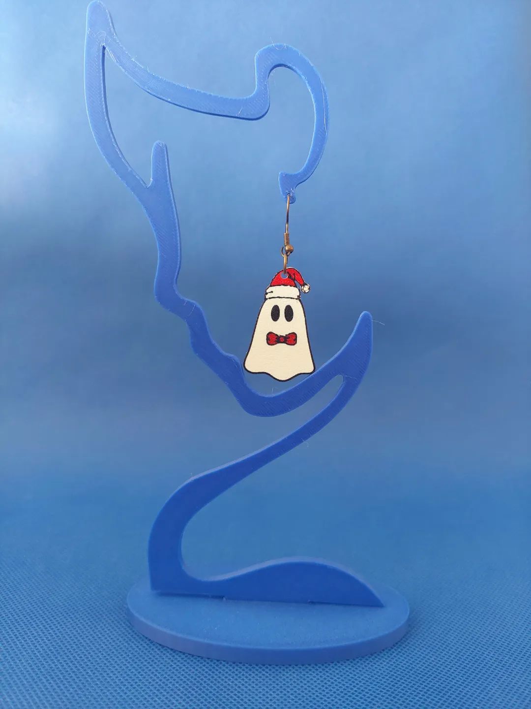 Multicolor Christmas Ghost Bow Earrings view 2