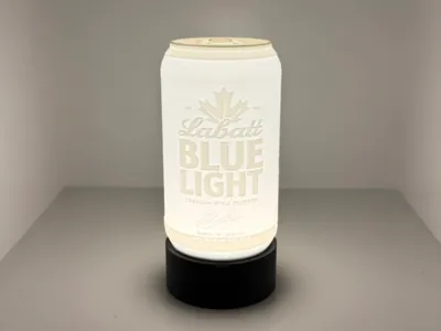 Labatt Blue Light Beer Can LED Lamp (Lithophane)