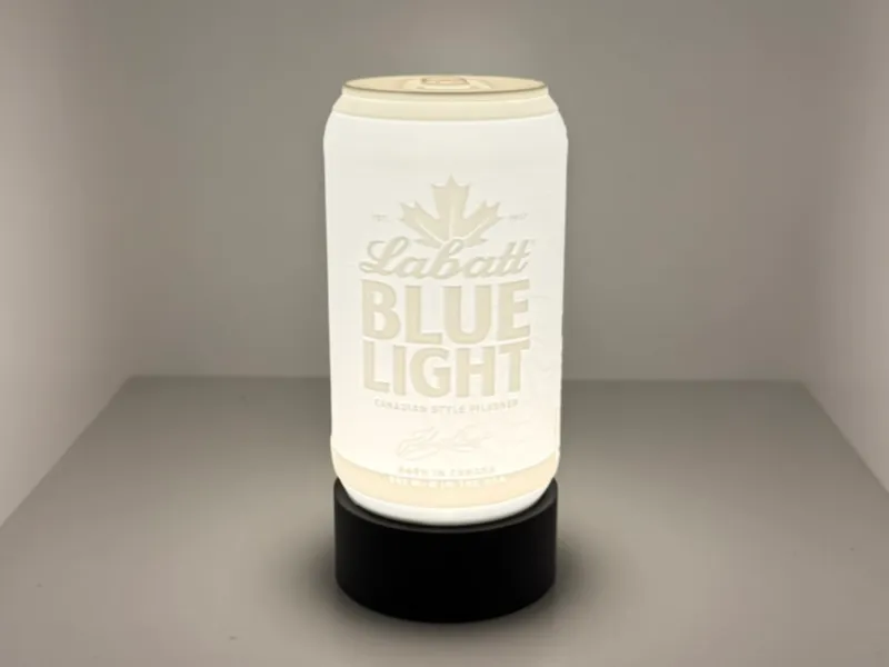 Labatt Blue Light Beer Can LED Lamp (Lithophane)