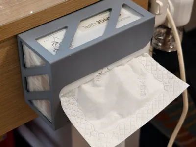 Side-mounted tissue box