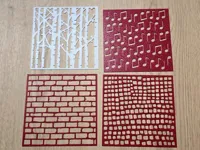Set de pochoirs motif arbre et notes de musique — photo 1