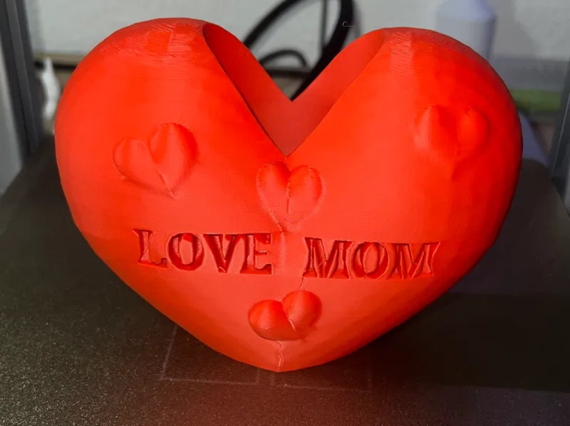 Vaso a Cuore "Love Mom"