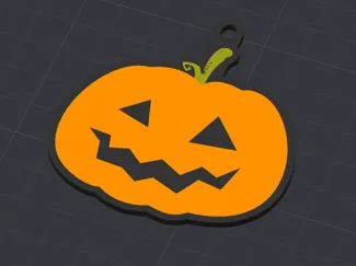 Halloween Pumpkin Keychain