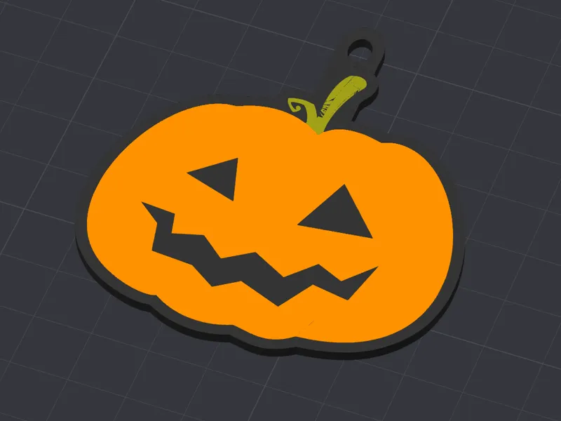 Halloween Pumpkin Keychain