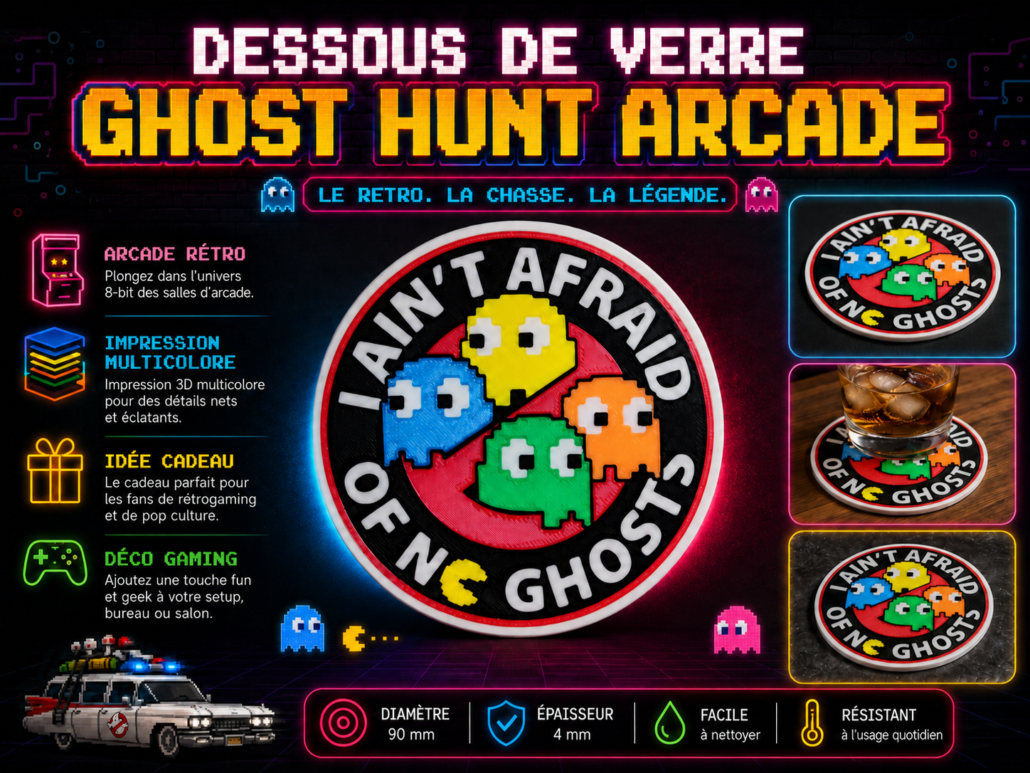 Dessous de verre Ghost Hunt Arcade