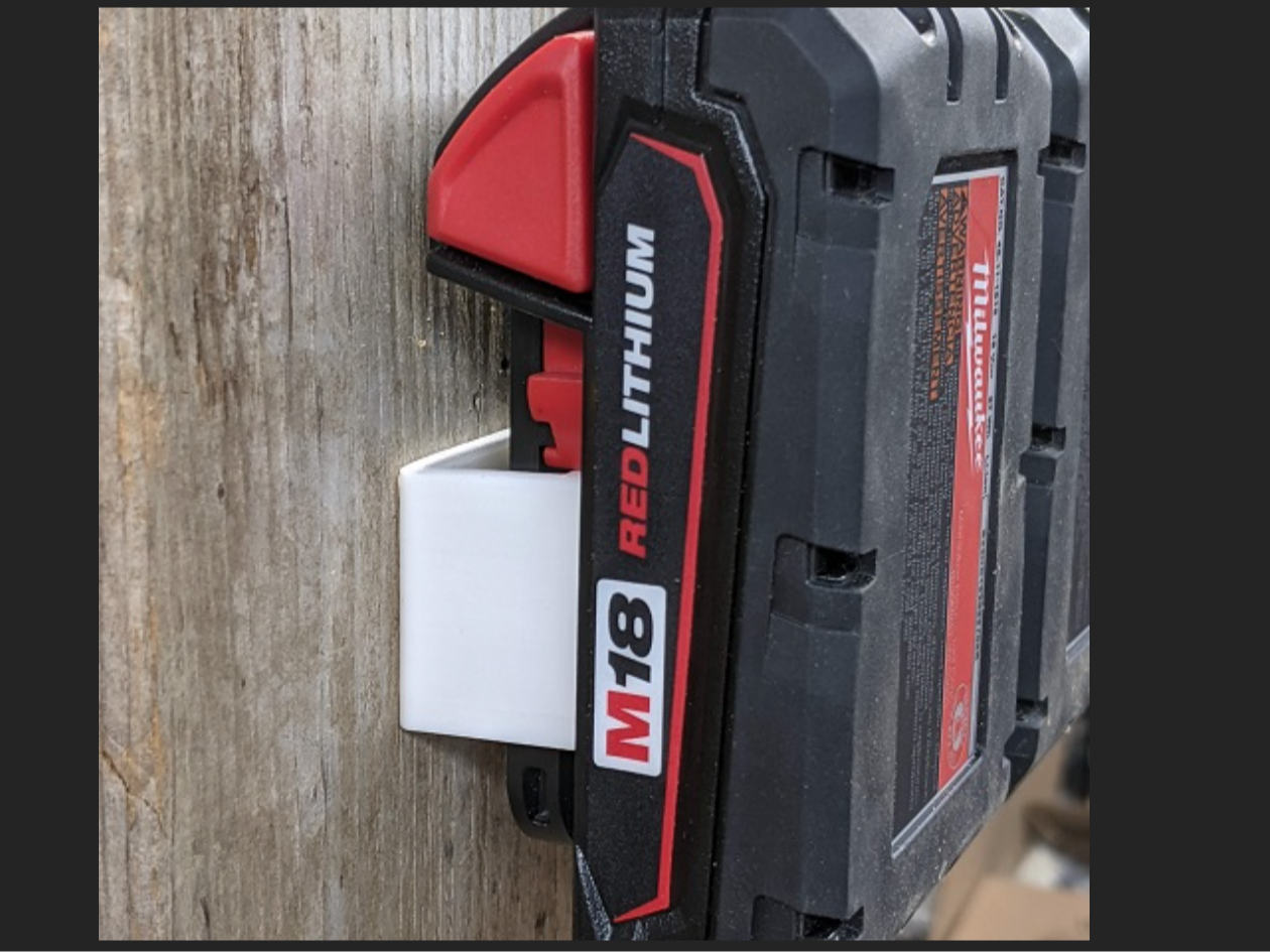 Milwaukee M18 Battery 1-4 Non-Latching HolderMount