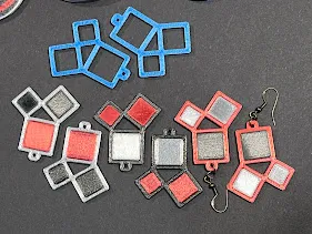 Beauty of Math model(Pythagoras Theorem) earrings view 2