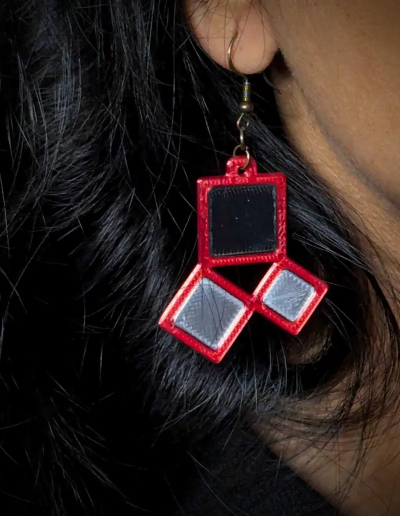 Beauty of Math model(Pythagoras Theorem) earrings