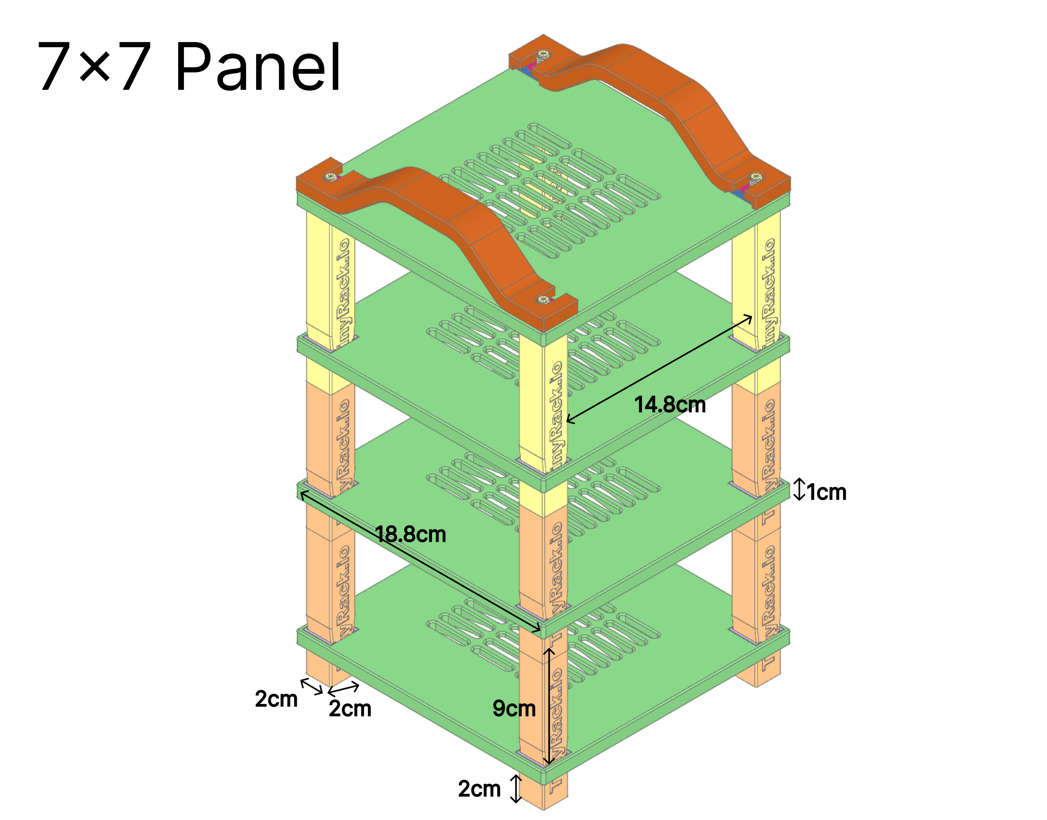 Miniatura 1 do modelo 3D TinyRack - A modular customizable mini server rack
