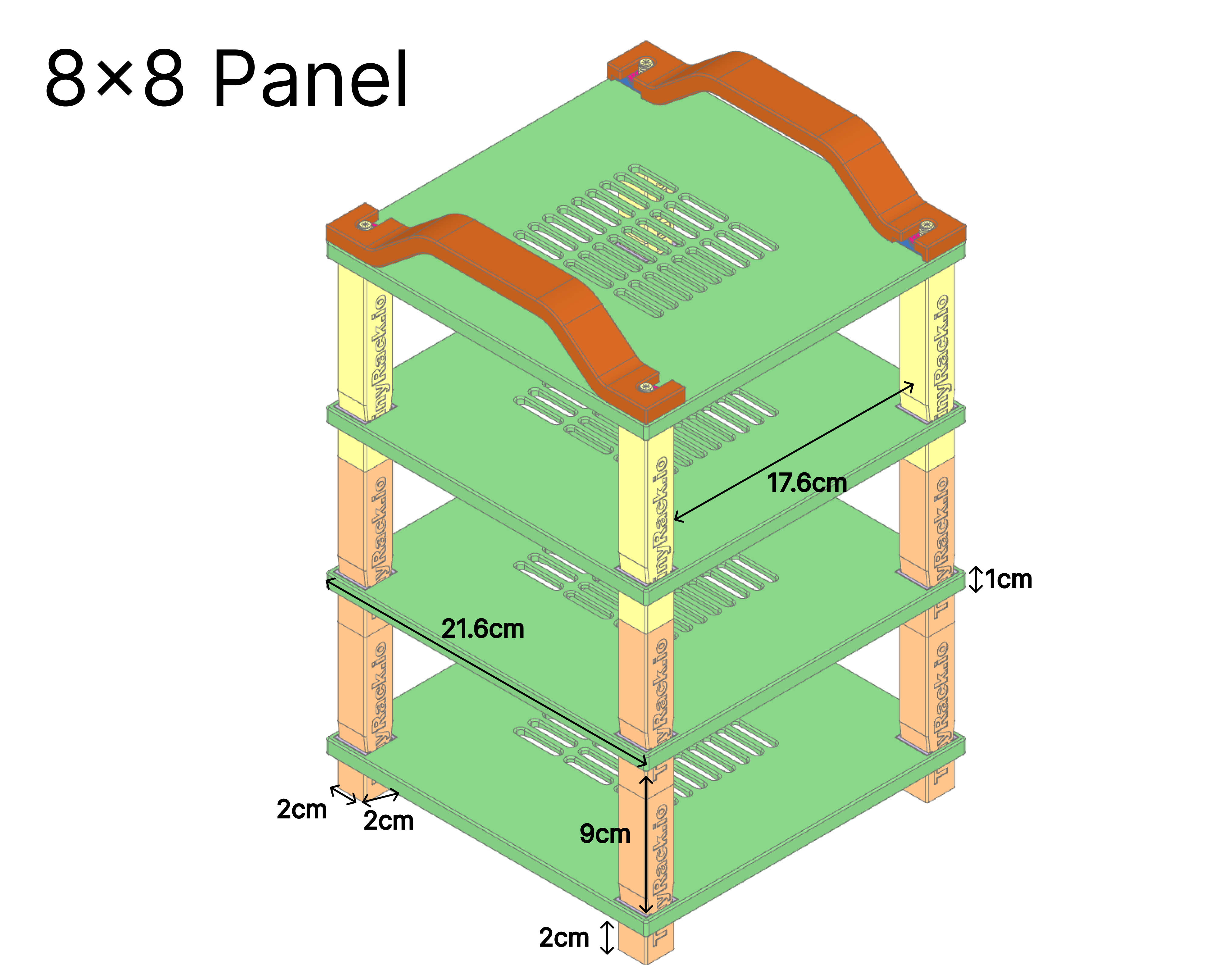 Miniatura 2 do modelo 3D TinyRack - A modular customizable mini server rack