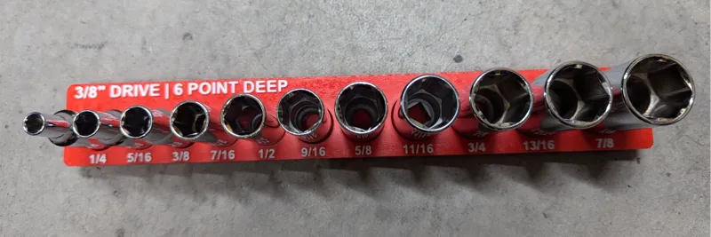 Gridfinity 3/8" Drive Standard Socket Holders