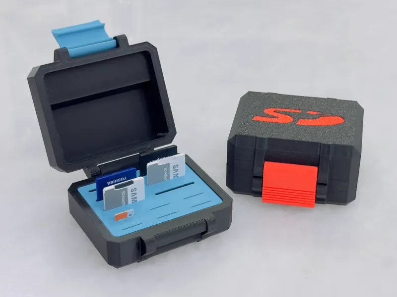 Print-in-Place SD & microSD Case