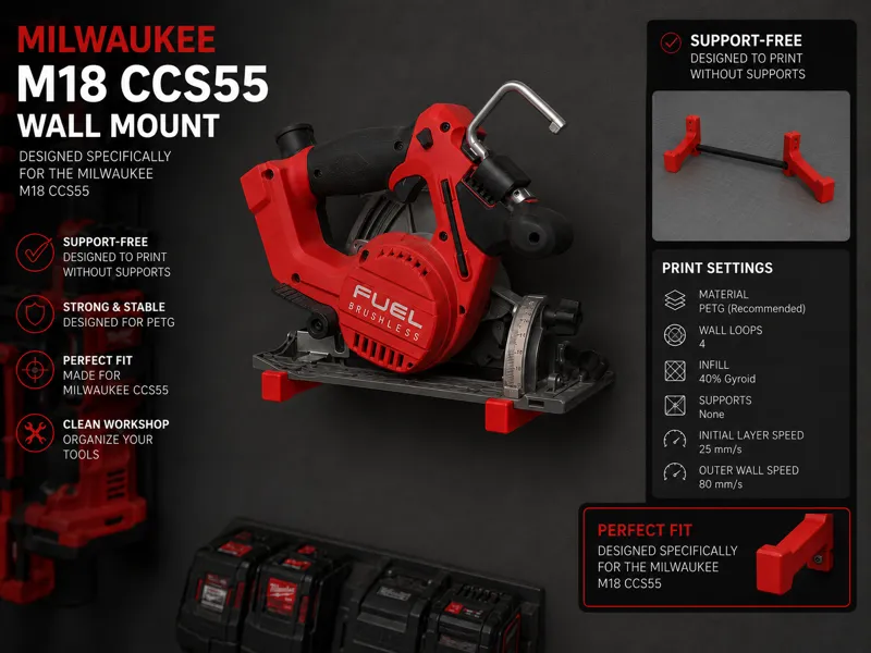 Milwaukee M18 CCS55 Wall Mount