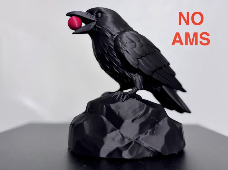 Black Crow with Red Berry NO AMS
