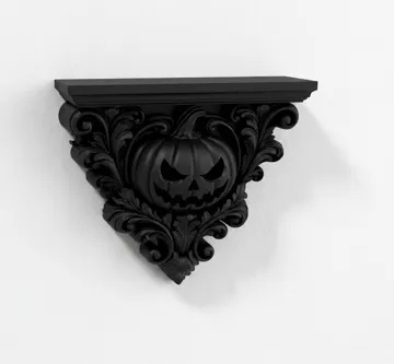 Estante o repisa: Goth Halloween Pumpkin Wall Shelf gothic — vista de referencia 4