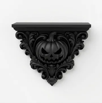 Estante o repisa: Goth Halloween Pumpkin Wall Shelf gothic — vista de referencia 5
