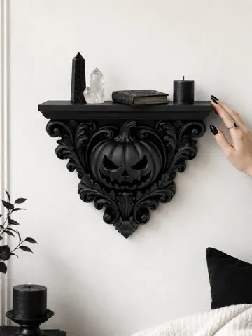Estante o repisa: Goth Halloween Pumpkin Wall Shelf gothic — vista de referencia 2