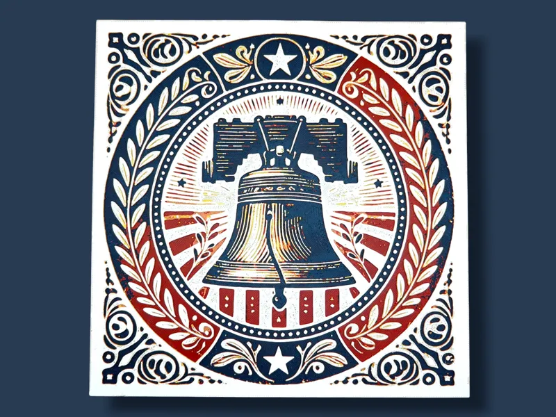 Liberty Bell Patriotic Americana Hueforge