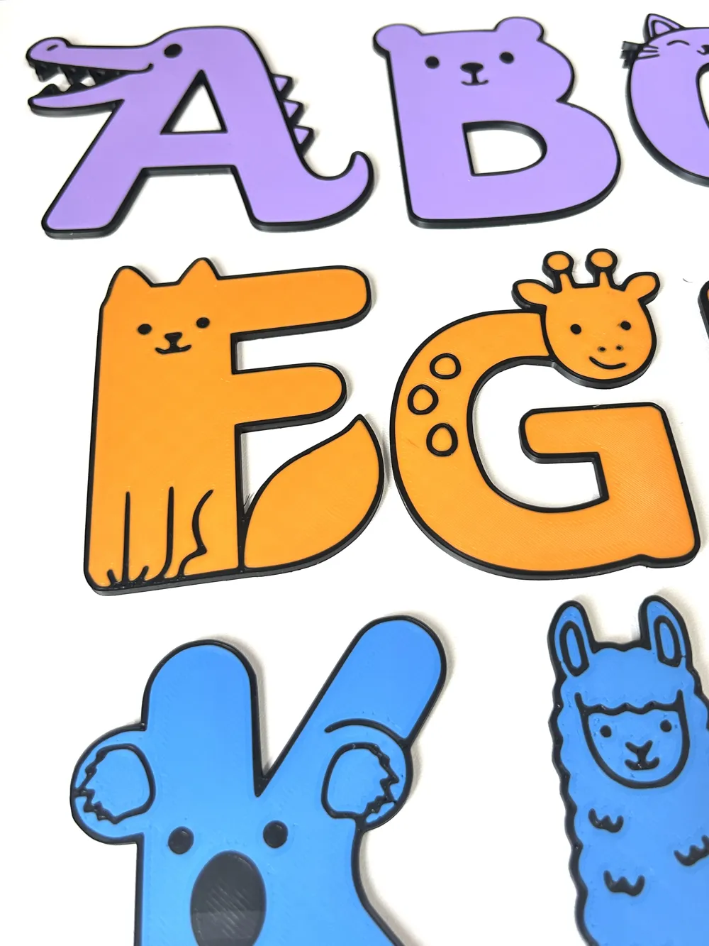 Letras del Alfabeto de Animales - Modelo de impresión 3D gratuito ...