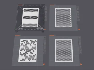 5U/4U Sidepanels with hex pattern ventilation