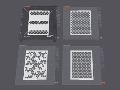 5U/4U Sidepanels with hex pattern ventilation