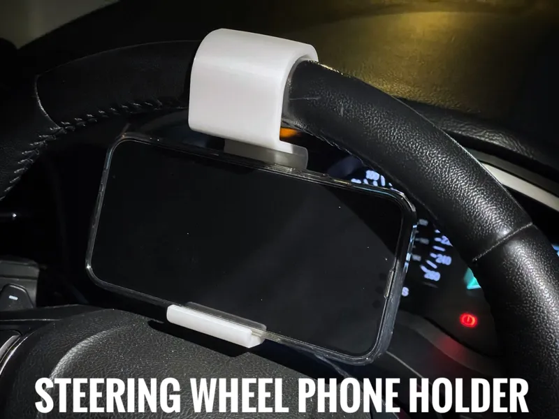 Steering Wheel Mounted Phone Holder
