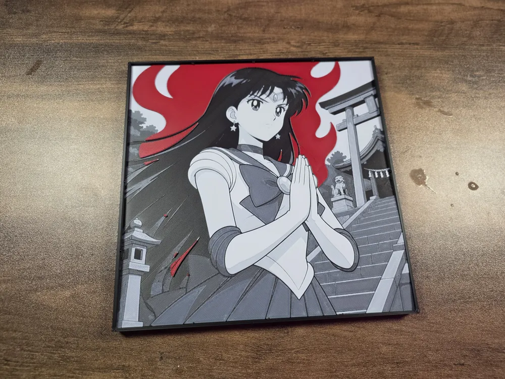 4 Color Printers Sailor Mars Color Pop | Sailor Moon HueForge - Free 3D Print Model ...
