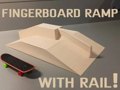 Fingerboard Ramp With Rail