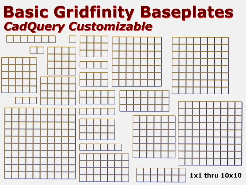 Basic Gridfinity Baseplates