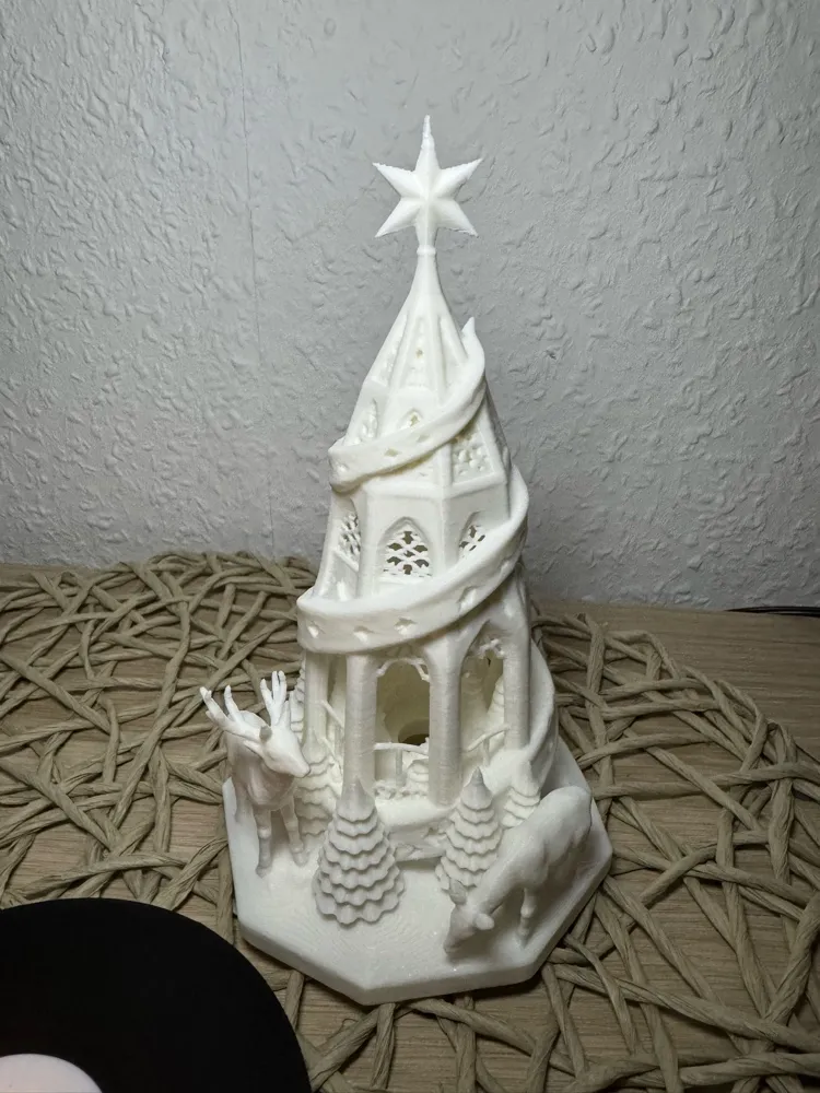 Christmas LED Chapel with Reindeer - Free 3D Print Model - MakerWorld