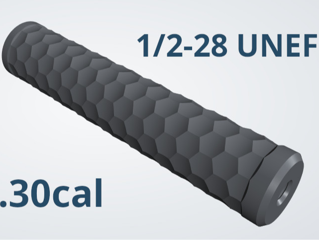 High Power Moderator Hexagon .30 (1/2-28 UNEF)