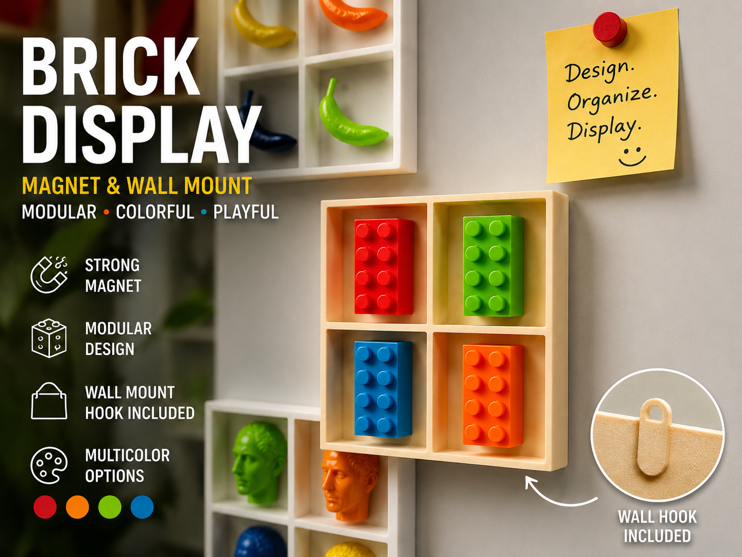 Brick Magnet & Wall Display | Modular