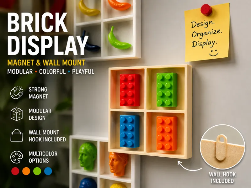 Brick Magnet & Wall Display | Modular