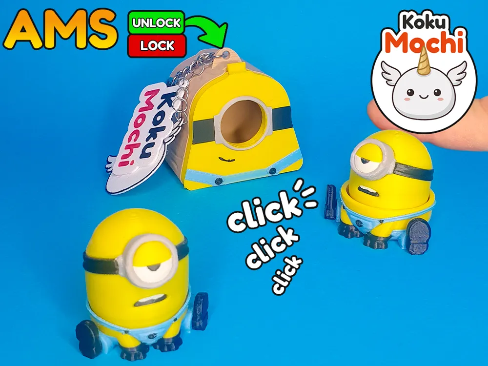 Objeto manipulable: Koku Mochi Minion Stuart House Clicker Figure. Referencia del modelo original.
