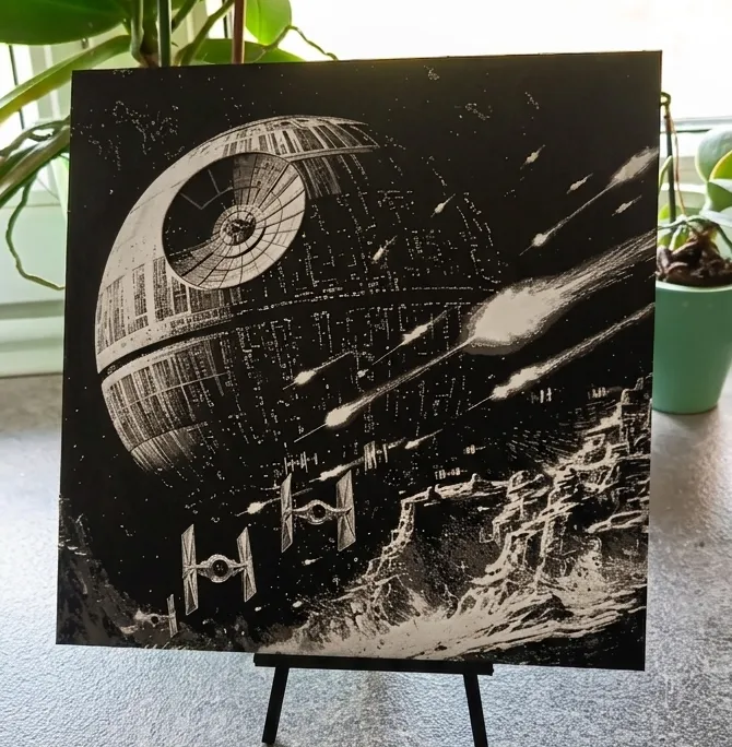 Death Star Star Wars Hueforge view 2