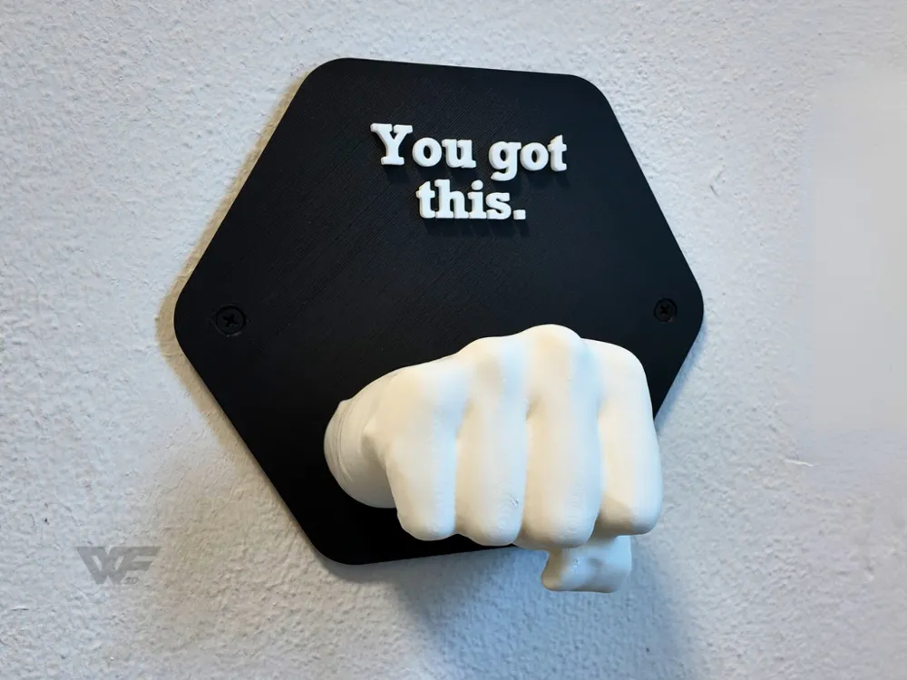 美品!! DA BOMB FIST BUMP // ダボム フィストバンプ Motivational Fistbump Sculpture - Free 3D Print Model - MakerWorld