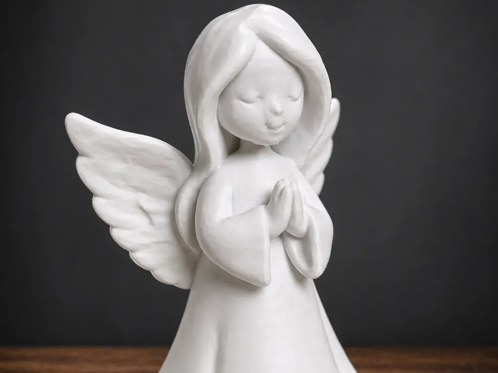Praying Angel Figurine – Cute Guardian Angel - Free 3D Print Model ...